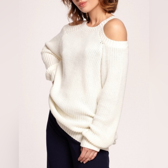 Show Me Your MuMu Sweaters - Show Me Your MuMu Cream Off-Shoulder Sweater